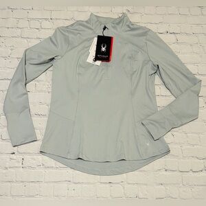 NWT Spyder Women’s Long Sleeve Activewear Shirt (Grey - Size Large)